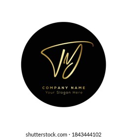   T Y TY Initial letter handwriting and signature logo. Beauty vector initial logo .Fashion, boutique, floral and botanical