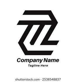 T and Z letter initial logo design icon