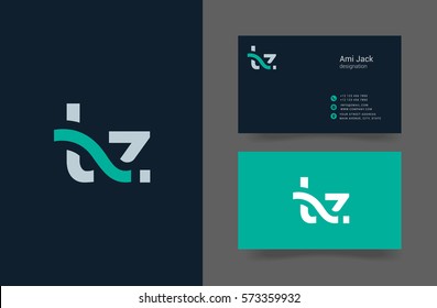 T & Z Letter logo design vector element