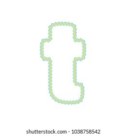 T Zigzag Letter Logo Icon Design