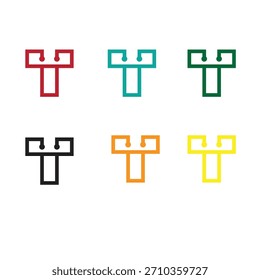 T1 Technologie Illusion Linie Design Logo