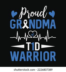 T1D Proud Grandma Diabetes Awareness Type 1 Insulin Pancreas