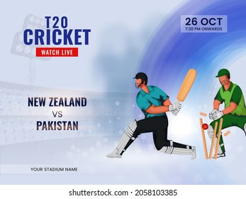 T20 Cricket Watch Live Show Of Participating Team New Zealand VS Pakistan And Cricketer Players.