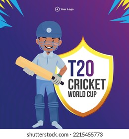 T20 Cricket World Cup banner design template