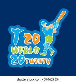 t20 cricket world poster design vector