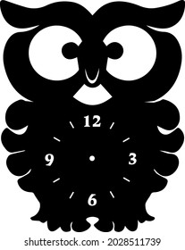 T21 Decorative clock vector illustration, laser cutting and cnc router