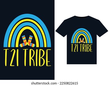 T21 Tribeillustrations for print-ready T-Shirts design