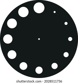 T24 Ilustración del vector de reloj decorativo, corte láser y enrutador cnc