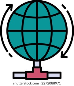 T4 connection Sign, Data Center Backbone Line Vector Icon Design, Cloud computing and Web hosting services Symbol, International Optical Fiber connectivity Concept,
