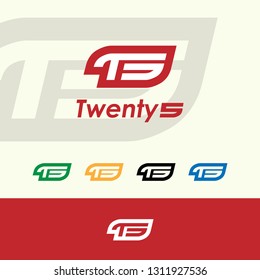 T5 logo creative letter design template, good for sport logo with strong concept