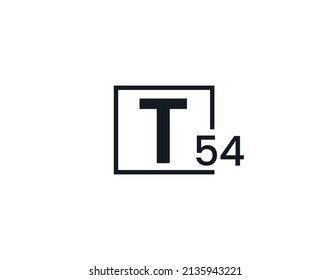 T54, 54T Initial Letter Logo