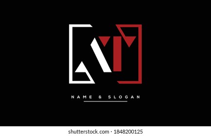 AT ,TA ,A ,T  Abstract Letters Logo Monogram 