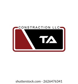 TA Abstract business logo design. TA minimalist unique modern flat abstract letter logo design.