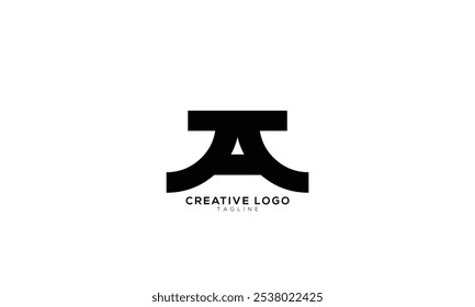 TA AT Abstract initial monogram letter alphabet logo design