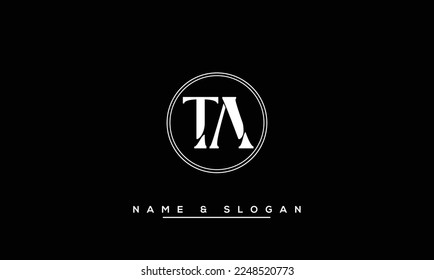 TA, AT Abstrakte Buchstaben Logo Monogramm