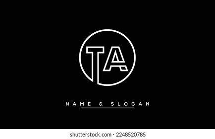 TA,  AT  Abstract  Letters  Logo  Monogram