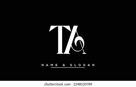 TA,  AT  Abstract  Letters  Logo  Monogram