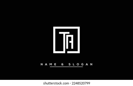 TA, AT Abstrakte Buchstaben Logo Monogramm