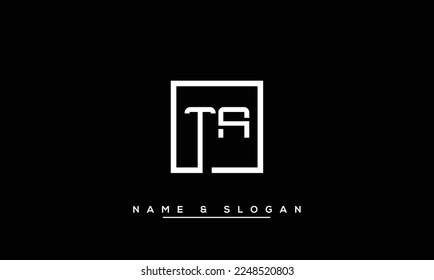 TA, AT Abstrakte Buchstaben Logo Monogramm