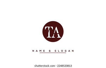 TA, AT Abstrakte Buchstaben Logo Monogramm