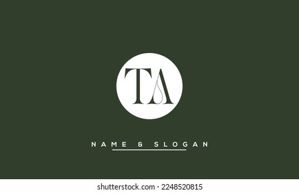 TA, AT Abstrakte Buchstaben Logo Monogramm