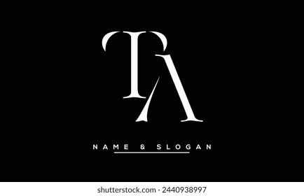 TA, AT Abstract Letters Logo Monogram