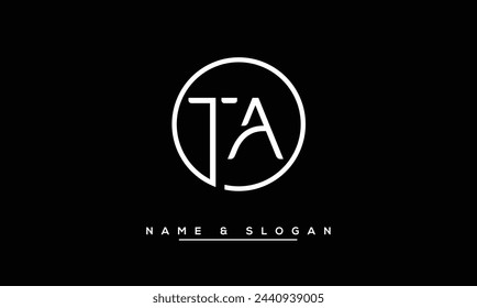TA, AT Abstract Letters Logo Monogram