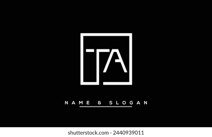 TA, AT Abstract Letters Logo Monogram