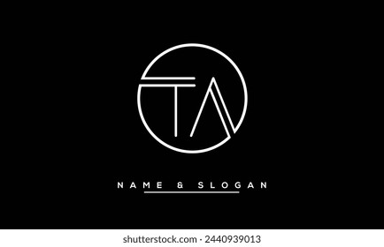 TA, AT Abstract Letters Logo Monogram