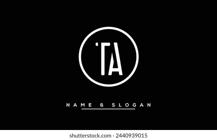 TA, AT Abstract Letters Logo Monogram