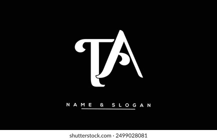 TA, AT Abstract Letters Logo Monogram