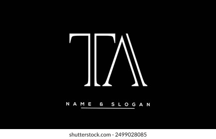 TA, AT Abstract Letters Logo Monogram