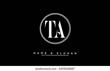 TA, AT Abstract Letters Logo Monogram