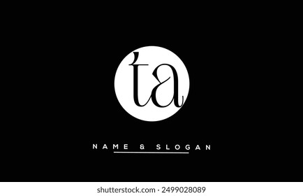 TA, AT Abstract Letters Logo Monogram