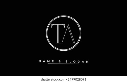 TA, AT Abstract Letters Logo Monogram