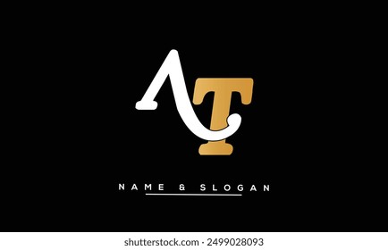 TA, AT Abstract Letters Logo Monogram