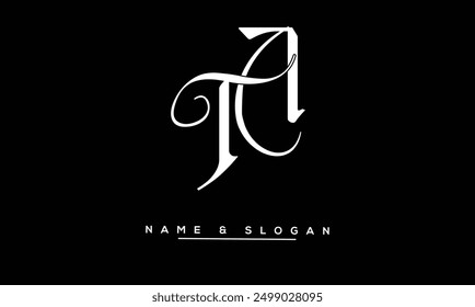 TA, AT Abstract Letters Logo Monogram