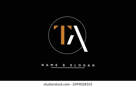 TA, AT Abstract Letters Logo Monogram