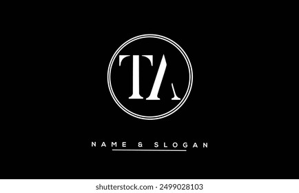 TA, AT Abstract Letters Logo Monogram