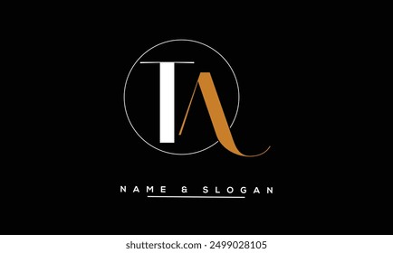 TA, AT Abstract Letters Logo Monogram