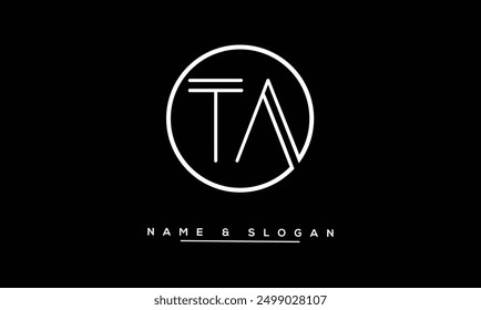 TA, AT Abstract Letters Logo Monogram