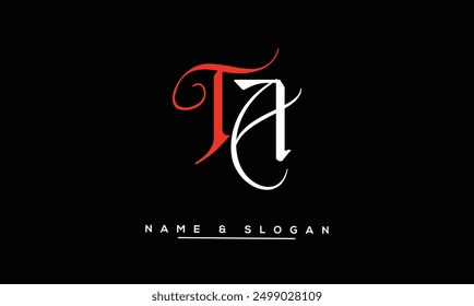 TA, AT Abstract Letters Logo Monogram