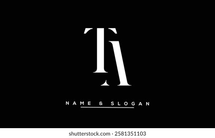 TA, AT Abstract Letters Logo Monogram