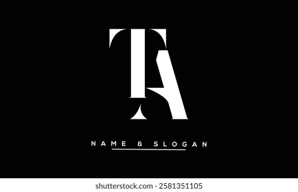 TA, AT Abstract Letters Logo Monogram