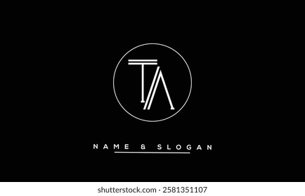 TA, AT Abstract Letters Logo Monogram