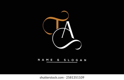 TA, AT Abstract Letters Logo Monogram