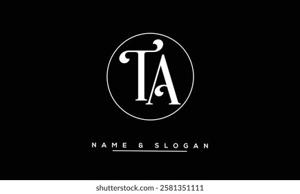 TA, AT Abstract Letters Logo Monogram
