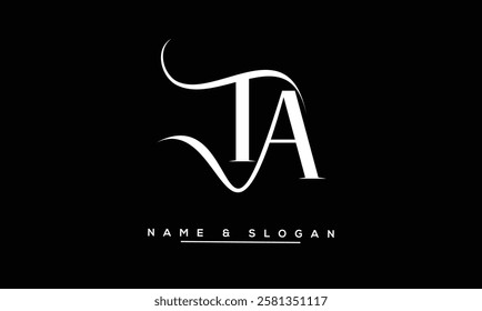 TA, AT Abstract Letters Logo Monogram