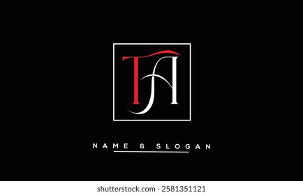 TA, AT Abstract Letters Logo Monogram