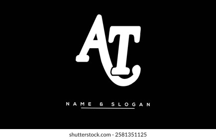 TA, AT Abstract Letters Logo Monogram